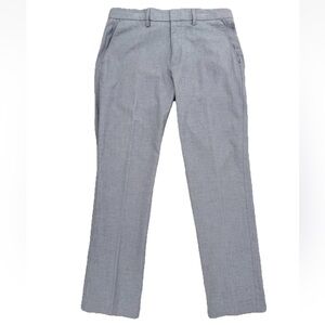 J. Crew Mens Bowery Slim Fit Cotton Pleated Twill Dress Pant Gray, 32 x 30, EUC